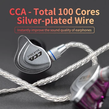 CCA hõbetatud Uuendada Kaabel 3.5 mm Audio Kaabel 4 Core 0,75 mm 2 PIN Originaal Kõrvaklapid Kaabel DIY jaoks CCA C10/C16/C04