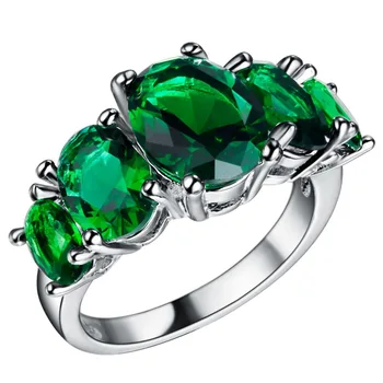 Cellacity Klassikaline Hõbe 925 Ehted Kivid Ringi Naistele Ametüst Safiir, Rubiin Emerald Pulber crystal Pulmad Engagement