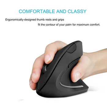 CHUYI Ergonoomiline Vertikaalne Juhtmeta Hiir, Arvuti Värviline LED Gaming Hiired 1600DPI USB Optiline 5D Terve Mause Koos Mouse Pad