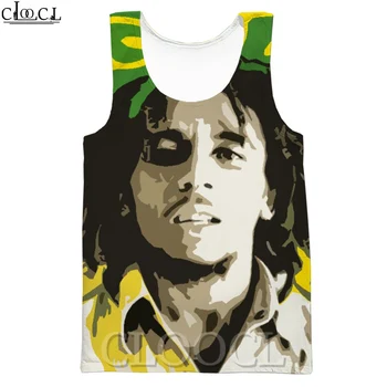 CLOOCL Suvel Moe Jõusaal Tank Eesotsas Laulja Bob Marley 3D Print Varrukateta Tanktop Mehed Naised Streetwear Vest Fitness Riided Top