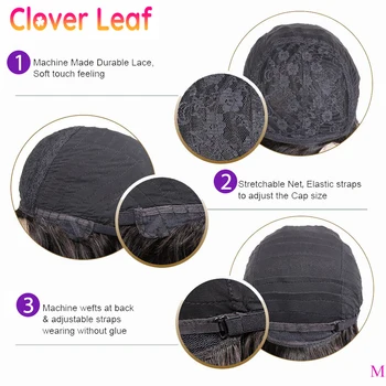Clover Leaf Juustest Parukad Bangs Täis Masin Sirge Juustest Parukad 150% Remy Brasiilia Parukas Bangs Juuste Loomulik Parukas