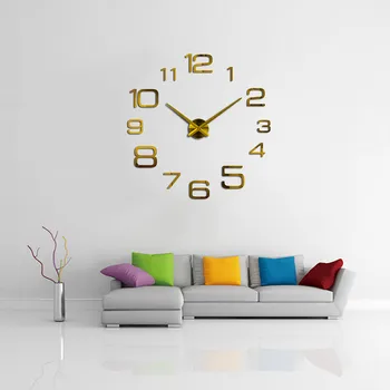 Creative Digital Wall Clock 3d Diy Dekoratiivsed Köök Kellad Akrüül Peegel Kleebised Seinale Kella Home Decor Seinamaaling Kleebised Kell