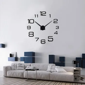 Creative Digital Wall Clock 3d Diy Dekoratiivsed Köök Kellad Akrüül Peegel Kleebised Seinale Kella Home Decor Seinamaaling Kleebised Kell
