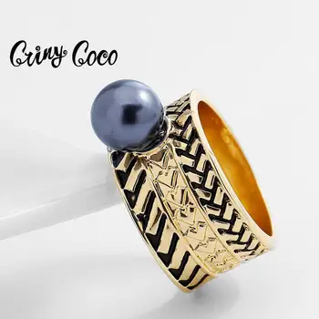 Cring Coco Havai Ringi parima Kvaliteediga Origianl Disain Vintage Black Pearl Ehted Trendikas Rõngad ystävänpäivä Kingitus Naistele
