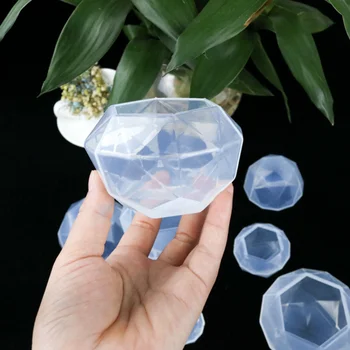Crystal Epoksü Diamond Silikoon Hallituse Polyhedron Jää Grid kolmemõõtmelise Kõrge Peegel Pind DIY Käsitöö Ehted Sobitamine