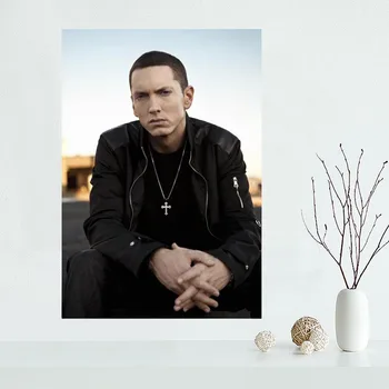 Custom Lõuend Eminem Poster Art Teenetemärgi Plakat Riie Riie Seinale Plakati Print Siidist Kangast &QAZ98K