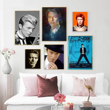 David Bowie Muusika ansambli Laulja Star Plakat Seina Art Pilt Plakatid ja Pildid Lõuendile Maali Home Decor