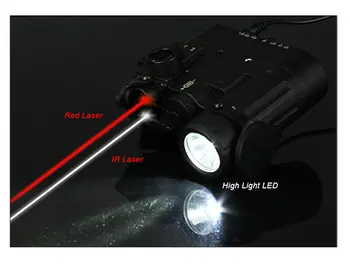 DBAL-D2 dual beam Led lamp ja Punane Laser IR laser eesmärk LED-valgusti 1. Klassi jahi püss GZ150088