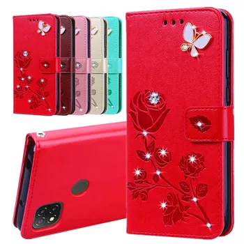 Diamond Flip Case for Xiaomi Redmi 9C 9A Poco X3 NFC Juhul Rahakott Nahast Kate Redmi 5 Pluss 6 Pro AVA 3S 4X 4A 5A 6A tagakaas