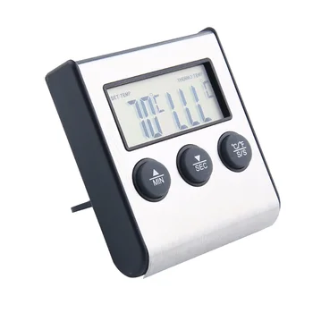 Digitaalne Termomeeter, Taimer Ahju Jaoks Digitaalne LCD Ekraan Probe Toidu Termomeeter, Taimer Toiduvalmistamis Köök BBQ Liha