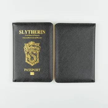 DIKEDAKU Sigatüüka Slytherin Passi Juhul Rfid-Must Unisex krediitkaardid Pileti, Passi Omanik Pu Nahk Reisida Passi Kott