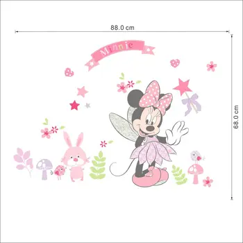 Disney Minnie Mouse Armas Jänes Seina Kleebis Lapsed, Beebi Magamistoas Tarvikud elutuba Cute DIY Plakat Kodu Decal