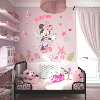 Disney Minnie Mouse Armas Jänes Seina Kleebis Lapsed, Beebi Magamistoas Tarvikud elutuba Cute DIY Plakat Kodu Decal
