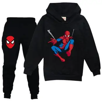Disney Poiste Spiderman Rõivaste Komplekti Puuvill Sport Ülikond Laste Cosplay Kostüüm Hoody + Püksid komplekt Lapsed Tracksuit Riided