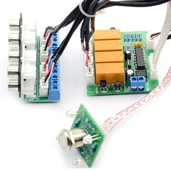 DIY Relee 4-way Audio Sisend Signaali Lüliti Üleminek RCA Audio Switch Input valimiskomisjon AC6-20V/DC7-30V DIY komplektid