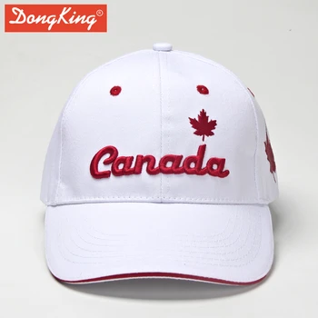 DongKing Kanada Maple Leaf Puuvill Baseball Caps tippkvaliteediga 3D Tikandid Õmmeldud ühise Põllumajanduspoliitika Sandwich Kaardus Tipp Müts Mehed Naised Kingitus