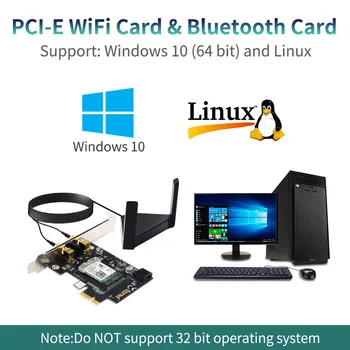 Dual Band 3000Mbps Wifi 6 PCIe Traadita Võrgukaart Intel AX200 Bluetooth-5.0-Kaardi 2.4 G/5Ghz 802.11 ac/ax-i Lauaarvuti Võrk