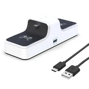 Dual USB Mängu Kontroller Laadija Adapter PS5 Gamepad LED Indikaator Kiire Laadimise Dock Station Mängida Jaama 5 Kontrollerid