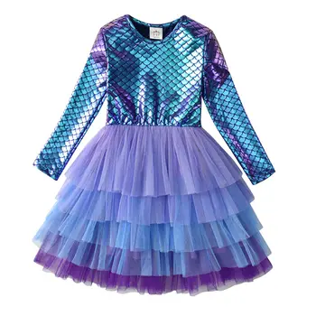 DXTON Talvel Printsess Kleidid Tüdrukute Segast Laste Poole Kostüümid Pikad Varrukad Lapsed Kleidid Cartoon Tutu Tüdrukute Riided