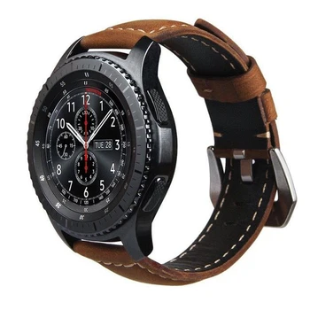 Ehtne Nahk Watchband 22mm Quick Release Samsung Käik S3 Klassikaline Piiril galaxy Vaata 46 mm Bänd Randmepaela smartwatch
