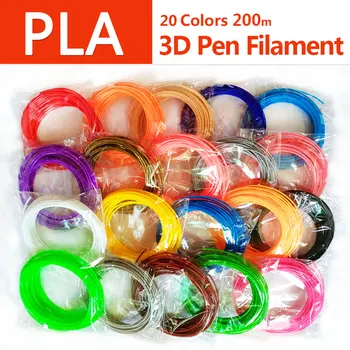 Ei reostust pla 1.75 20 mm värvid 3d pliiats hõõgniidi pla hõõgniidi 3d pliiats pla plastikust abs plastikust 3d-printimine hõõgniidi 3d elementaarkiu