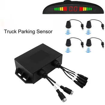 Ekraaniga LED Parkimine Andur Auto Veoauto Detektor Parktronic Reverse Backup Radar Jälgib Süsteem 4 Parkimine Radari Anduri Kit