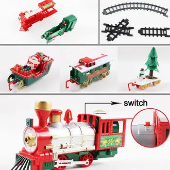 Electric Track Väike Rongi Mänguasjad Lastele Rongi Simulatsiooni Classic Power RC Rada rongikoosseisu Puhkus Jõulud Kingitus