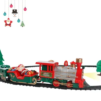 Electric Track Väike Rongi Mänguasjad Lastele Rongi Simulatsiooni Classic Power RC Rada rongikoosseisu Puhkus Jõulud Kingitus