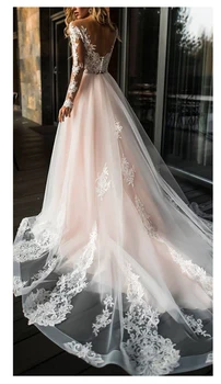 Elegantne Pits pulmakleit Vestidos de novia 2021 Lihtne Joon, Pruudi Kleit V-Kaeluse jaoks Seksikas, Romantiline Põranda Pikkus Hommikumantlid