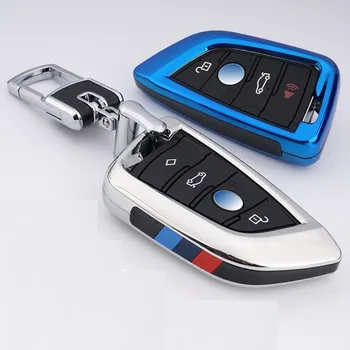 Elektro-plating key shell Võti Fob Omanik Juhul Katta BMW F15 F16 F48 G30 F85 G11 X1 X5 X6 M 2018 X1 X3 X4 X5 X6 35i 50i