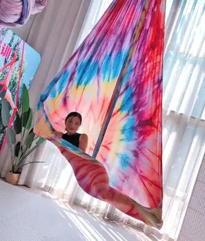 ENNE FITNESS 15Yards 13,7 M Õhust Silk Set Gradational Värvid Õhust Jooga Anti-gravitatsiooni jooga koolitus Jooga sportimiseks