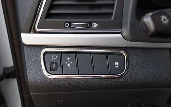 Esitulede lüliti nuppu kate Salongi Liistud ringi auto-styling teenetemärgi osa aksessuaar Hyundai Elantra 2017