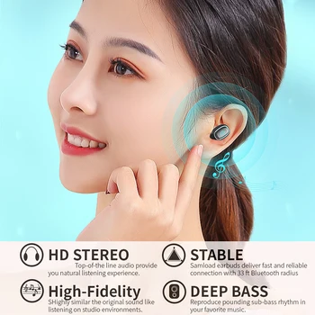 Essien TWS Traadita Kõrvaklapid 5.0 Mini Stereo Sport Veekindlad Kõrvaklapid, Bluetooth Kõrvaklapid koos Mikrofoni jaoks Xiaomi Huawei ios