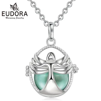 Eudora 18mm beebi kellamäng kaelakee koos heliga raseduse bola kaelakee Muna puuri medaljon Ripats lülidega naiste JewelryK395