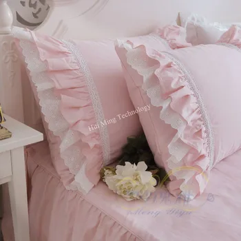 Euroopa Luksus koogi kihid ruffle padjapüür roosa käsitöö korts elegantne padjapüürid padja kate bownot disain magus printsess