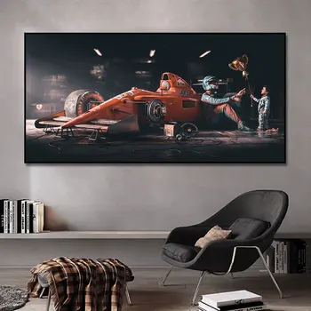 F1 Racing Poisi Unistuste Auto Plakati Printimine Lõuendil Maali Nordic Plakat Seina Art Pilt elamiseks Noom Kodu Kaunistamiseks