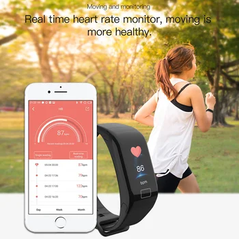 F1 Smart Fitness Käevõru veekindel Smart Bänd vererõhu, Südame Löögisageduse Monitor Kella Tervise Vaadata Käepaela Android ja IOS