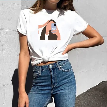 Femme T-Särk ADDISON RAE Vintage T-Särk Naistele 2020. Aasta Suvel Kõblas Müük Tshirts Uus Tops Addison Trükkimine Naiste T-särk