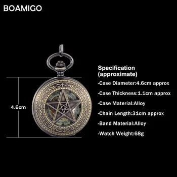 FOB mehed taskukellad antiik mehaanilised kellad BOAMIGO skelett, rooma number kellad vask star disain kella reloj hombre