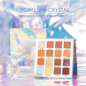 Focallure Crystal Glitter Lauvärv Virvendama 16 Tooni Pigment kauakestev Eye shadow Sprinkles Varju Meik