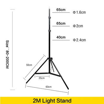 Foto stuudio 50*70cm Softbox 100-240V Valgustus Kasti E27 4-Lamp-Omanik Pehme Box 2m Light Stand Kit fotograafia
