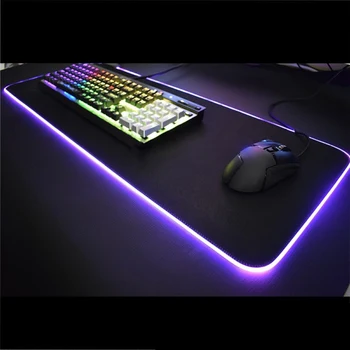 Gaming Mouse Pad Gamer LED RGB Värviline Valguses Helendav Desktop Mouse Pad Vaip Arvuti Lisaseade klaviatuuri Laua Mat