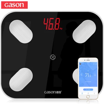 GASON S4 Body Fat Scale Korrus Teadus Smart Elektrooniline LED Digitaalne Kaal Vannituba Tasakaalu Bluetooth APP Android või IOS