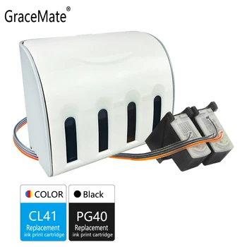 GraceMate ühildub Canon PG40 CL41 CISS Lahtiselt Tint IP1200 IP1600 IP1800 IP1900 MX300 MX310 MP145 MP150 MP160 MP180 Printer