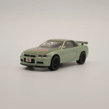 Greenlight 1:64 2012 Nissan Skyline GT-R BNR34 Diecast Mudel Auto Matel mänguasi Kaunistused