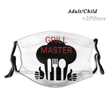 Grill Master Pm2.5 Filter Diy Pestav Näo Mask Grill Master Grillimine Chef Grill Meister Bbq Pit Master Foodie Puhkus Grillimine