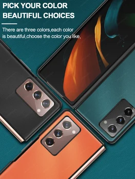 GRMA Algne Luksus Ultra Õhuke Nahast tagakaane Samsung Galaxy Z Fold2 Murra 2 5G SM-F9160 Põrutuskindel Telefon Korral Kate