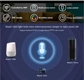 GU10 Smart hääljuhtimine WiFi Lamp Led RGB Valgus Hämardatav 5W RGBW Led Lamp Värvikas Muutmine Pirn RGBW Led Valge Decor Kodus 2835
