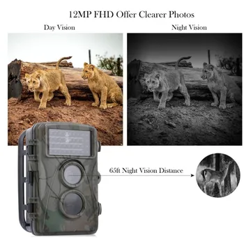 H901 12 MP 1080P Eluslooduse Õpperada Jahindus Skautlus Kaamera Veekindel 2,4-tolline LCD-Loomade Vaatlus Diktofon valvekaamerad