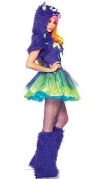 Halloween Cosplay Kostüüm Loomade Cosplay Set Naiste Sexy Roheline Koletis Cosplay Cosutmes Poole Haldjas Carnaval Deguisement 3TK Set